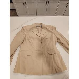 Kate Hill Woolmark Mocha 3 Button Fine Wool Blend Suit Blazer WM Size 12